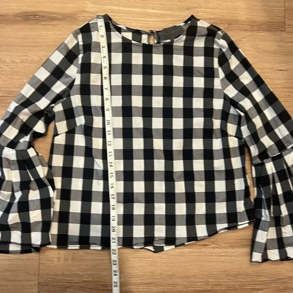 Anthropologie Sunday in Brooklyn Check Poplin Top - Size Medium - Picture 4 of 9